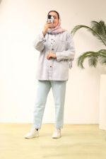 مانتو جین هلالی بوتیک پاپلی