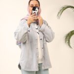 مانتو جین هلالی بوتیک پاپلی