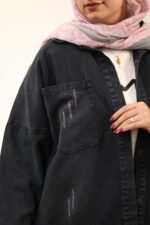 مانتو جین هلالی بوتیک پاپلی
