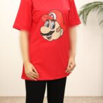 تیشرت لانگ کارتونی بوتیک پاپلی