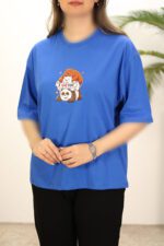 تیشرت آبی زنانه
