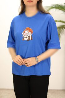 تیشرت آبی زنانه