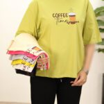 تیشرت باکسی کافی بوتیک پاپلی