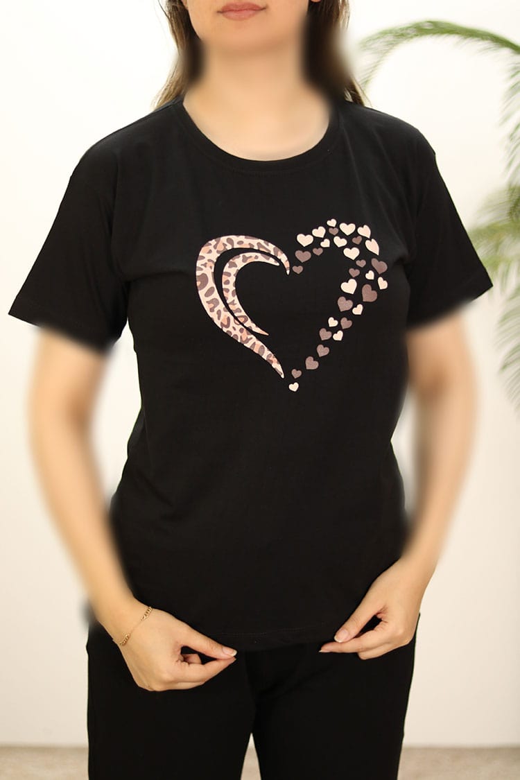 تیشرت زنانه قلبی
