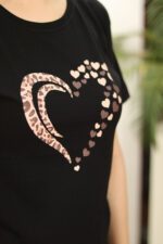 تیشرت قلب پلنگی
