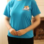 تیشرت آبی زنانه