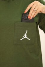 تیشرت کراپ کلاهدار