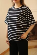 تیشرت راه راه مشکی