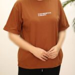 تیشرت زنانه قهوه ای