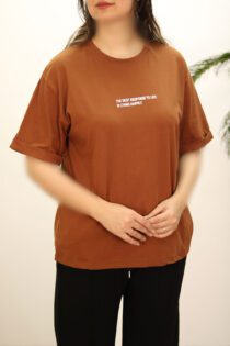 تیشرت زنانه قهوه ای