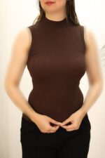 تاپ قهوه ای زنانه