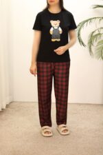 تیشرت شلوار چهارخونه