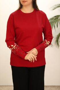 بلوز زرشکی زنانه