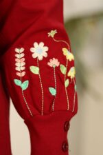 بلوز استین گلدوزی