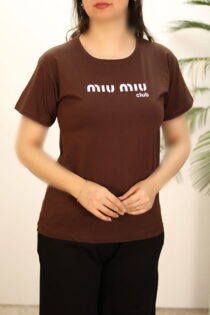 تیشرت قهوه ای زنانه